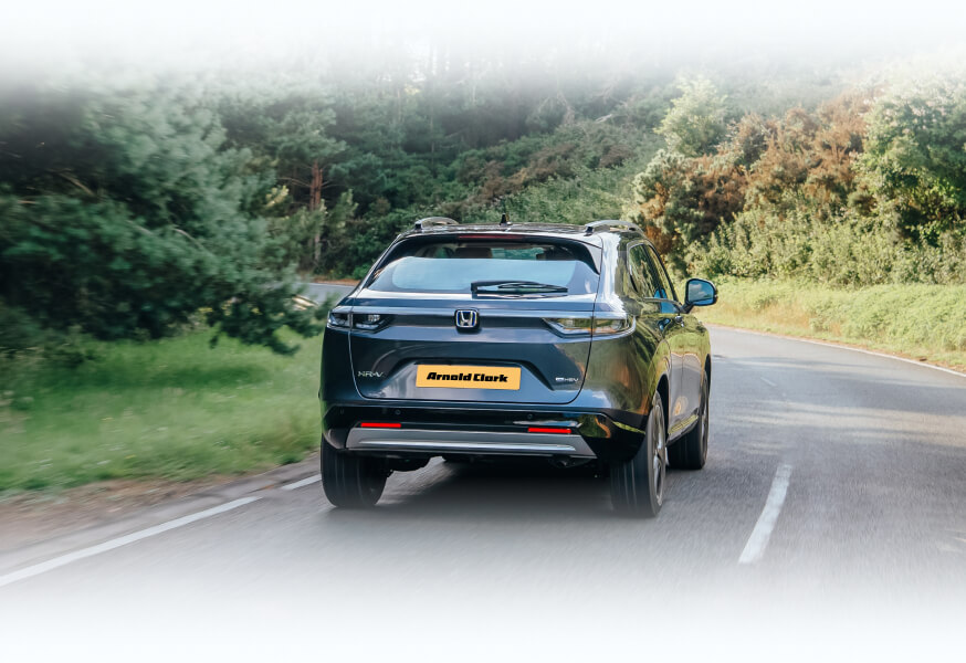 Angled rear view of Honda HR-V