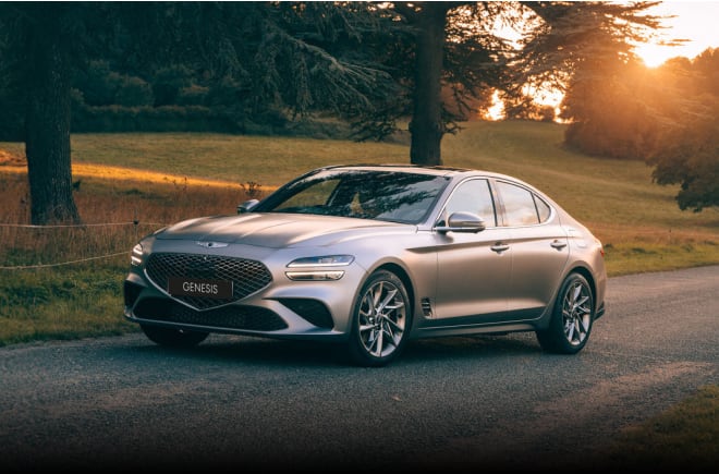 Front angled view of Genesis G70