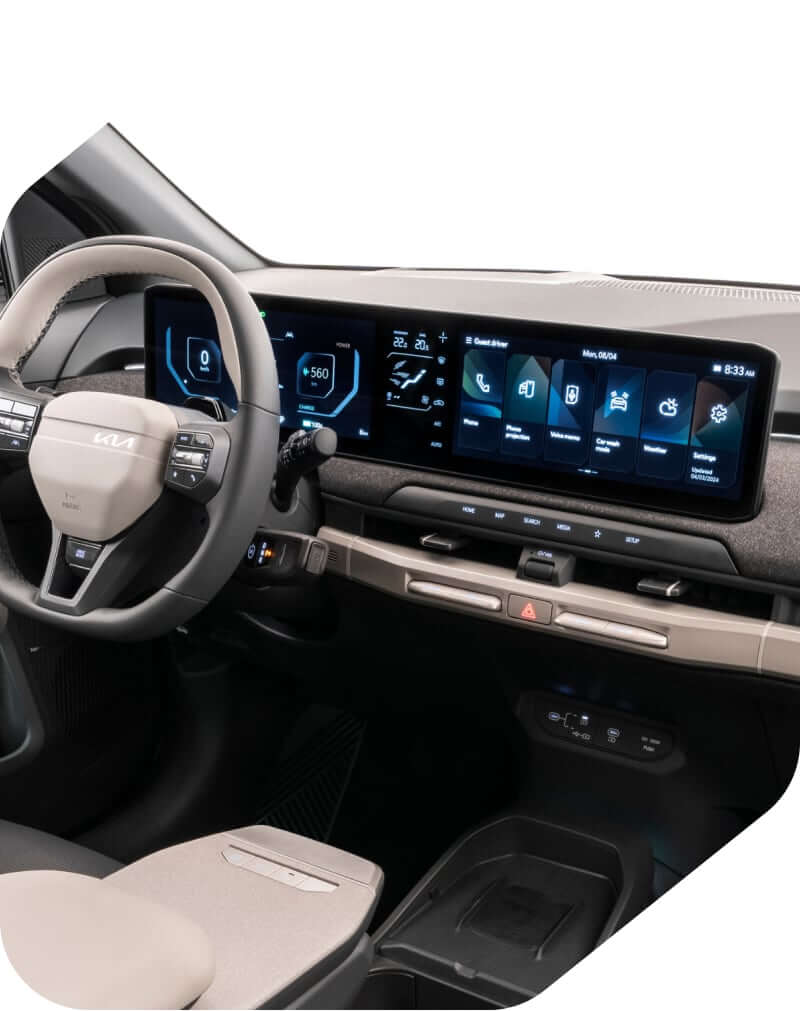 Interior view of Kia EV3