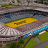 Murrayfield has been 'painted' yellow 
